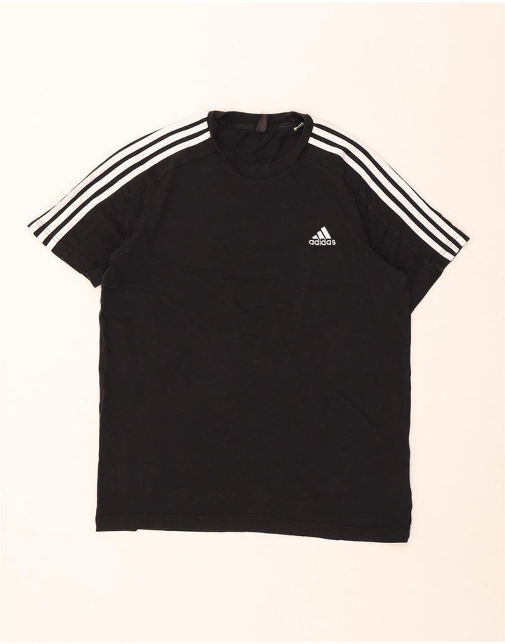 Adidas Herren T-Shirt Top Medium Schwarz Baumwolle