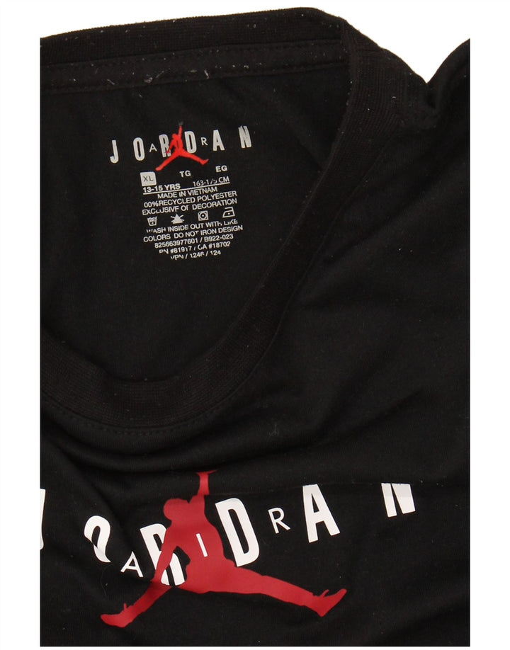 JORDAN Grafik-T-Shirt für Jungen, 13–14 Jahre, XL, schwarzes Polyester