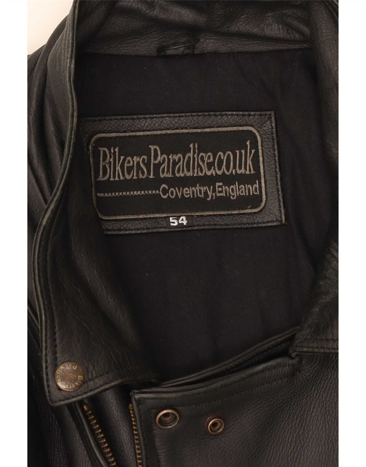 Bikers Paradise Herren Leder Bikerjacke EU 54 2XL Schwarz