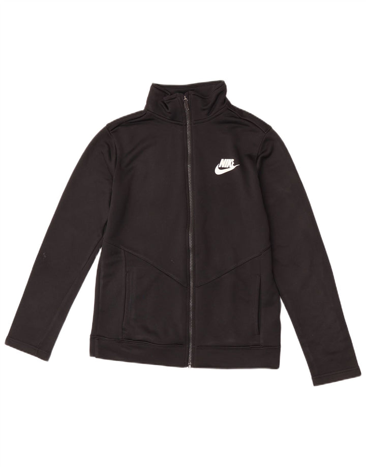 Nike Jungen-Trainingsanzug-Top-Jacke, 13–14 Jahre, XL, schwarzes Polyester