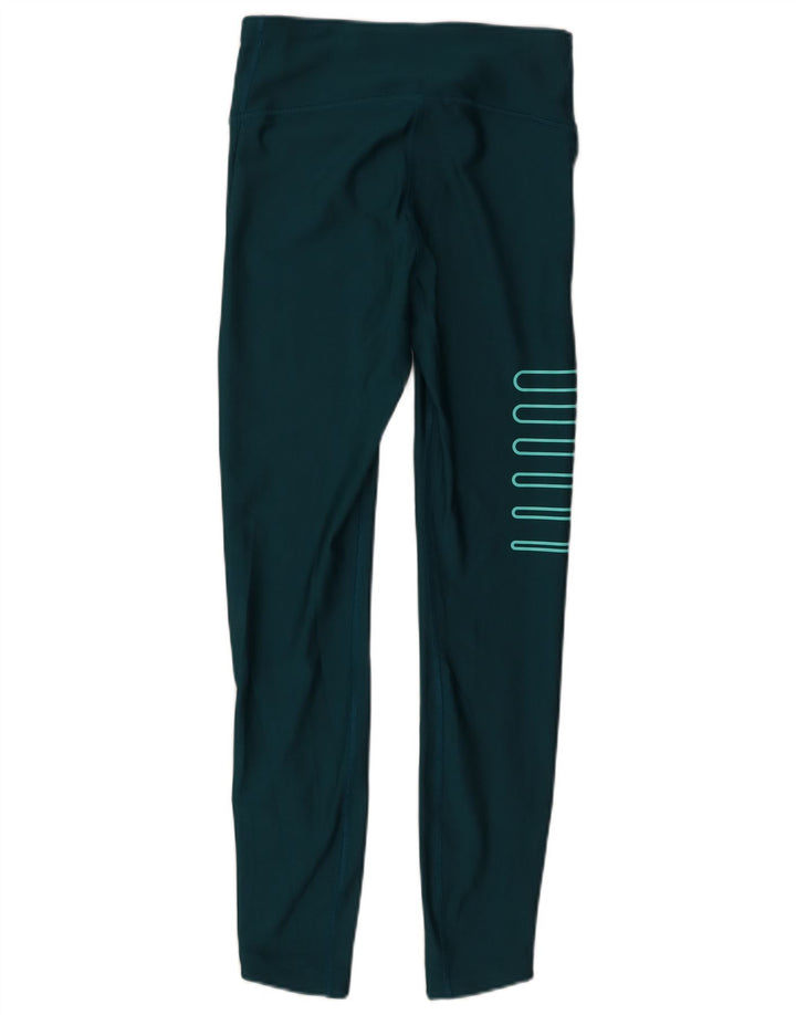 Under Armour Womens Graphic Leggings UK 12 Medium Türkis Polyester