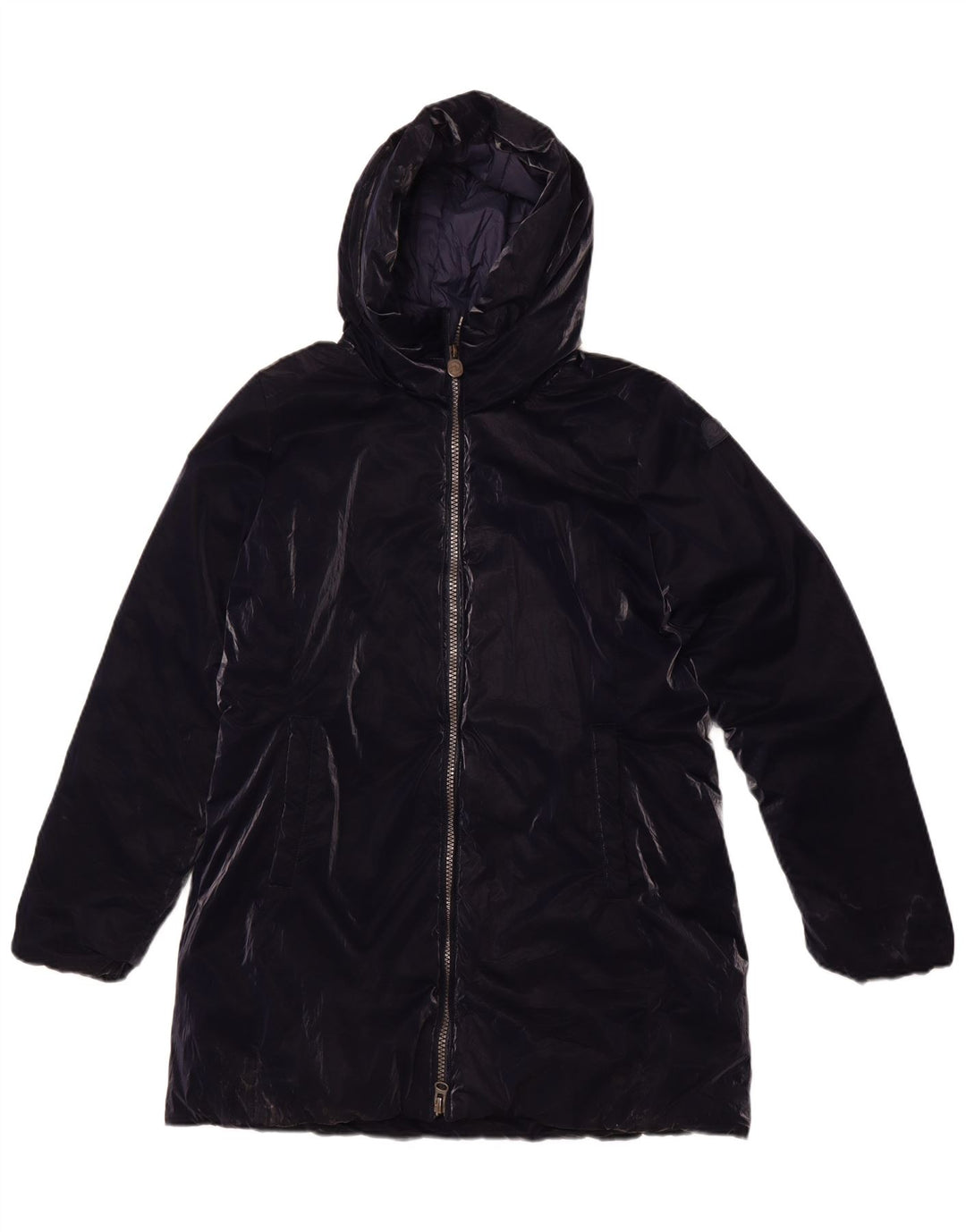 INVICTA Wattierte Damenjacke mit Kapuze, UK 16, Größe L, Marineblau, Polyamid