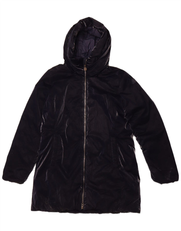 INVICTA Wattierte Damenjacke mit Kapuze, UK 16, Größe L, Marineblau, Polyamid