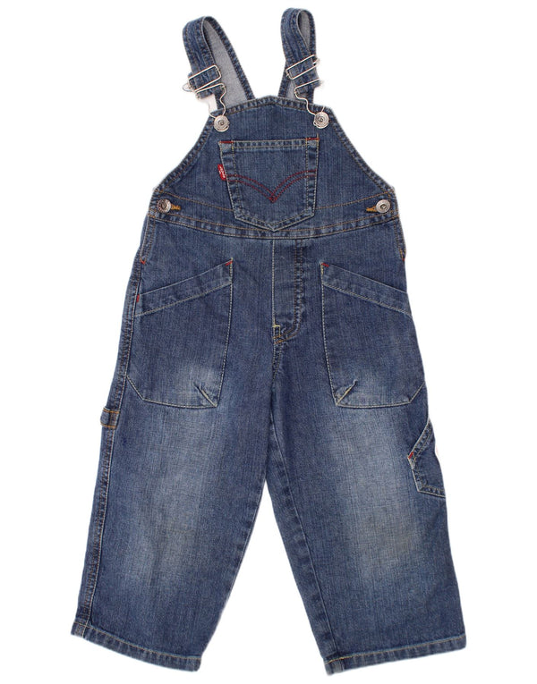 Levi's Latzhose für Babys, Jungen, gerade Jeans, 18–24 Monate, W22, L14, blaue Baumwolle
