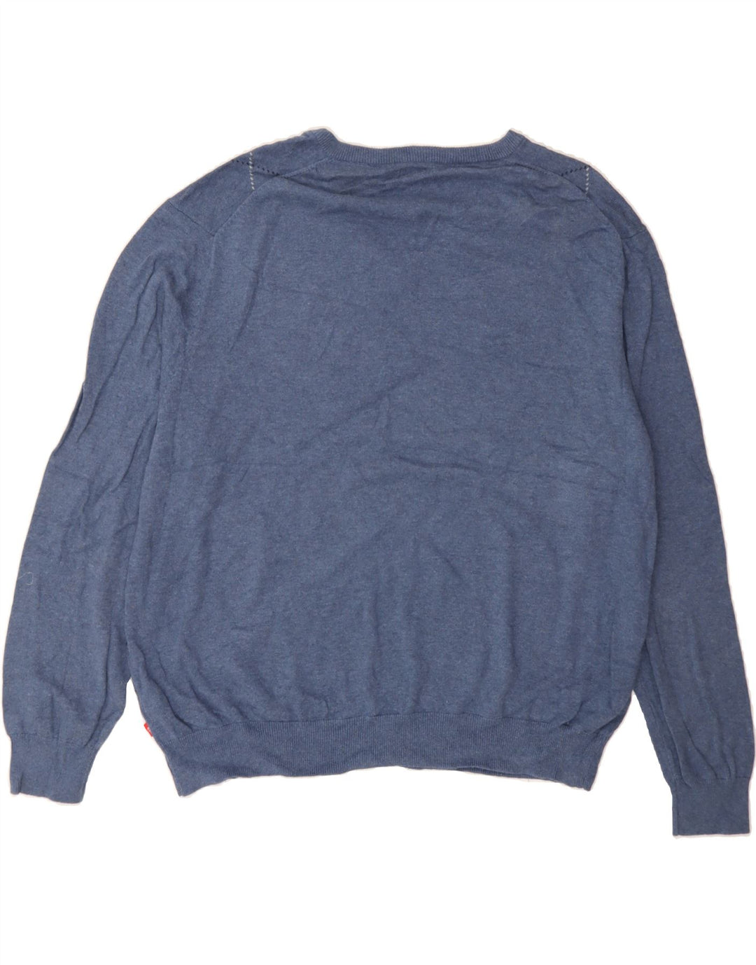 IZOD Herren-Pullover mit V-Ausschnitt, 2XL, blaue Argyle-/Diamant-Baumwolle