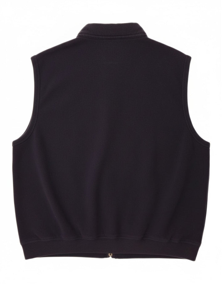 Outrage Herren-Trainingsanzug, ärmellos, Jacke, 2XL, Marineblau, Baumwolle