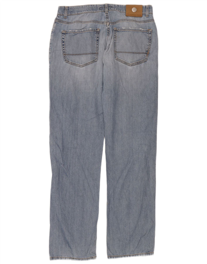 Trussardi Damen Straight Jeans W32 L34 Blaue Baumwolle