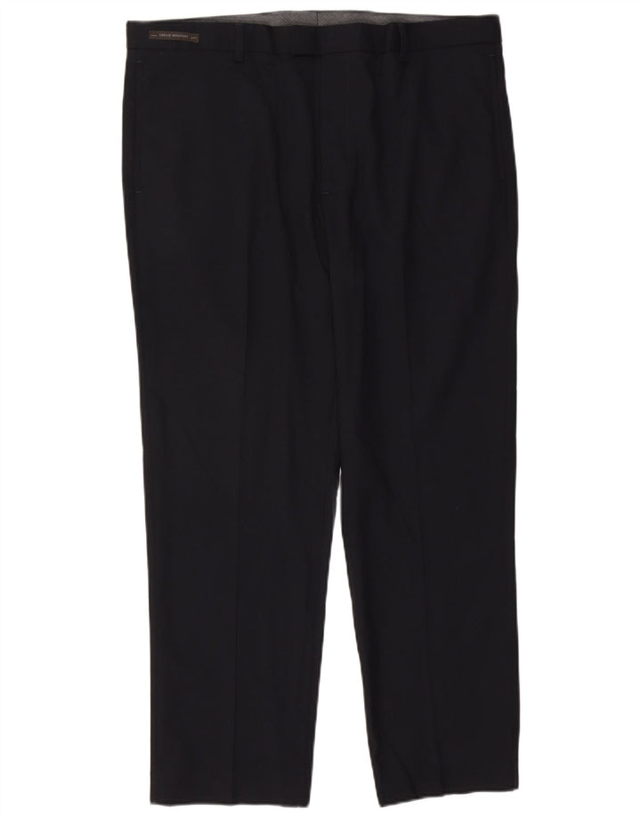 Marks & Spencer Maßgeschneiderte, gerade Anzughose für Herren, W38 L29, Marineblau