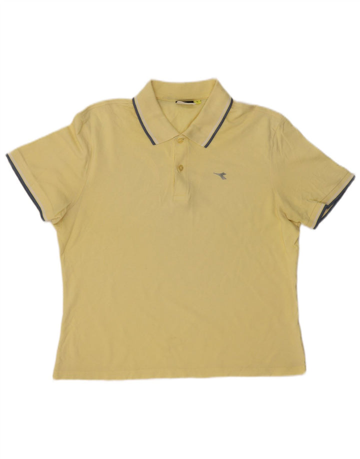Diadora Herren Poloshirt Large Gelb