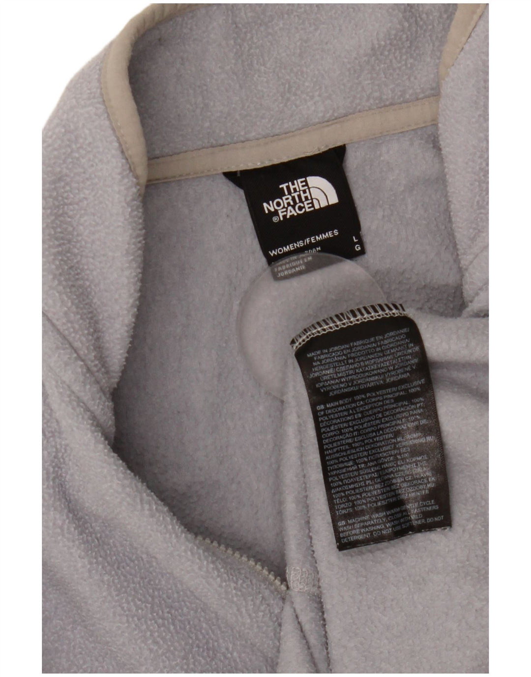 The North Face Damen-Fleecepullover mit Reißverschluss am Hals, UK 14, Größe L, Grau, Polyester