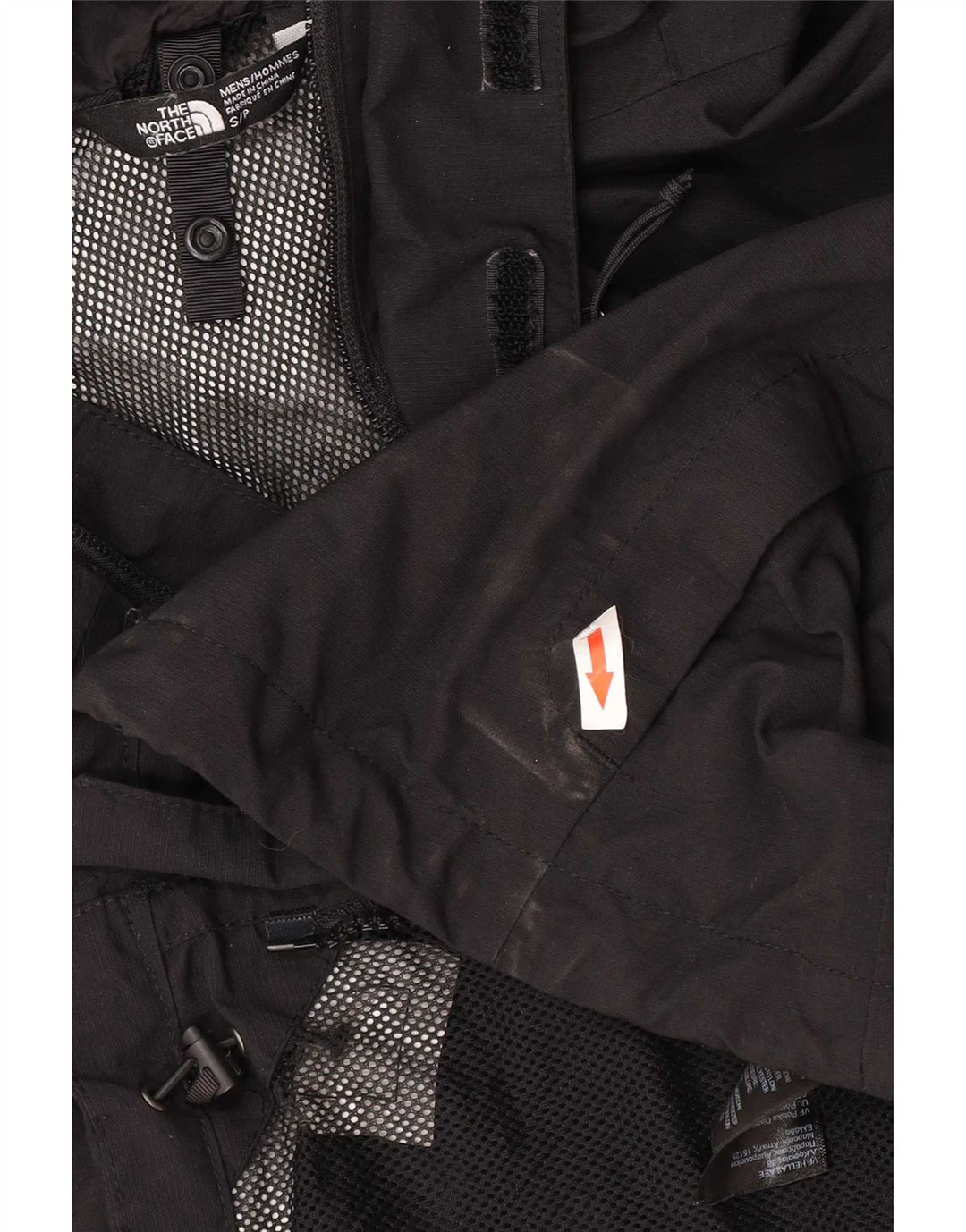 The North Face Herren-Regenjacke mit Kapuze, UK 36, Small, schwarzes Nylon