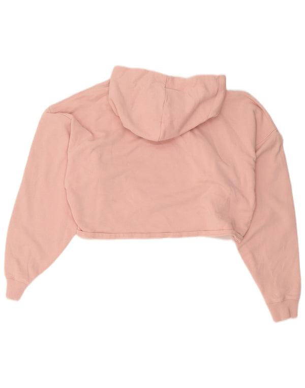 Calvin Klein Jeans Damen Übergroßer Crop Hoodie Pullover UK 10 Small Pink