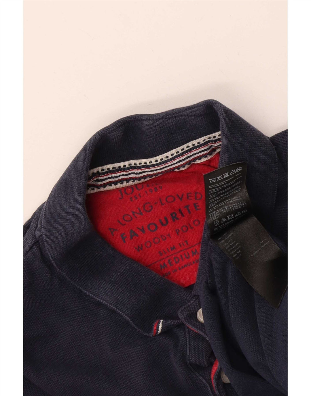 Joules Herren-Poloshirt in schmaler Passform, mittelmarineblaue Baumwolle