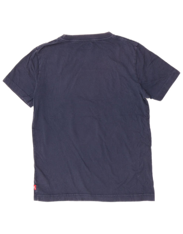 Levi's Jungen-T-Shirt mit normaler Grafik, 9–10 Jahre, marineblaue Baumwolle
