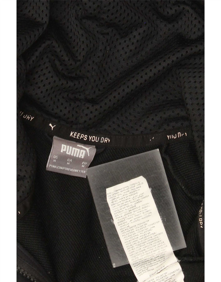 Puma Herren-Kapuzenpullover mit grafischem Reißverschluss, mittelschwarz, Baumwolle