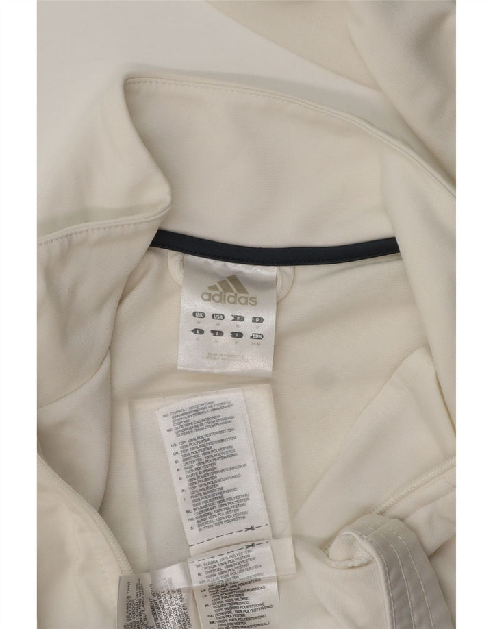 ADIDAS Herren-Trainingsanzug-Top-Jacke, mittelweißes Farbblock-Polyester