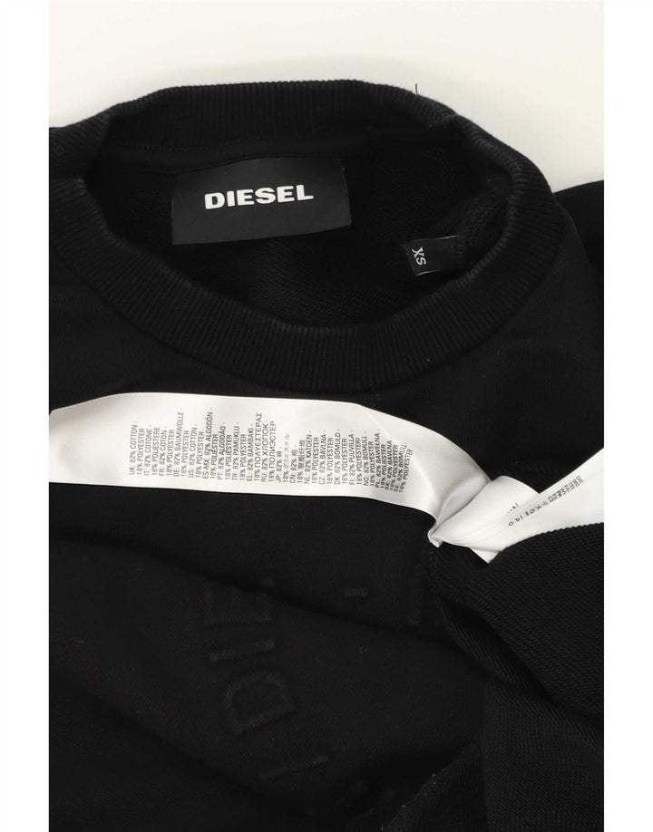 Diesel Herren Sweatshirt Pullover XS Schwarz Baumwolle