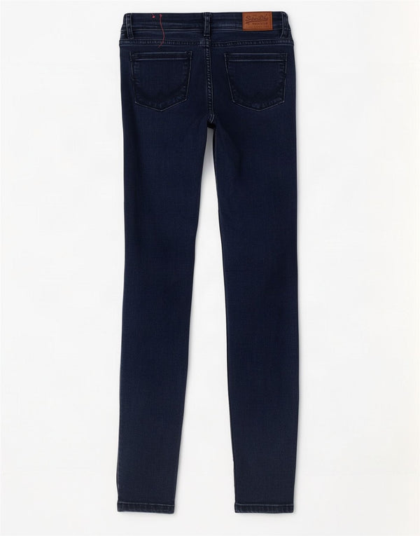 Superdry Damen Alexia Jegging Jeans W25 L31 Marineblau Baumwolle