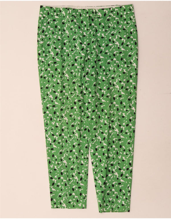 Hugo Boss Damen Slim Anzughose UK 14 Large W36 L28 Grün gepunktet