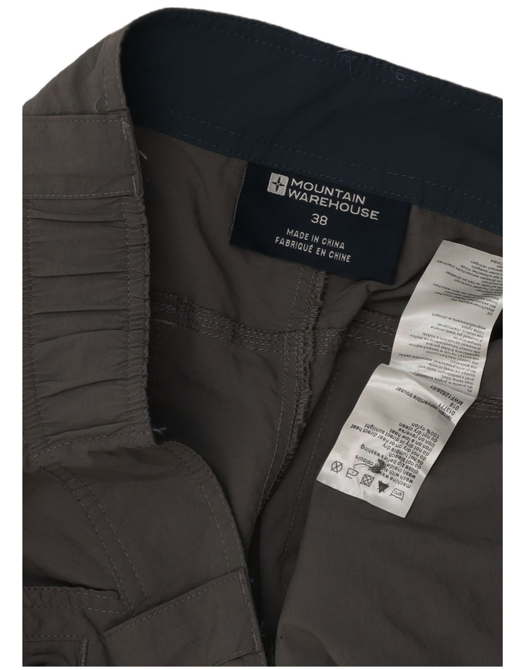 Mountain Warehouse Gerade Herren-Cargohose, W38, L34, graues Nylon