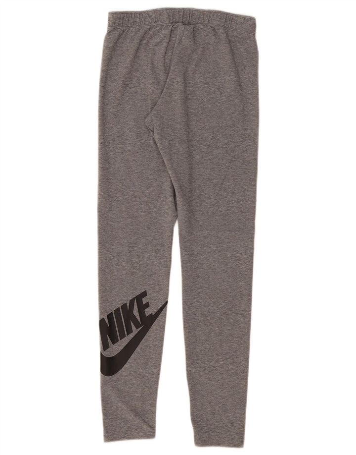 Nike Womens Graphic Leggings UK 12 Mittelgrau gefleckte Baumwolle