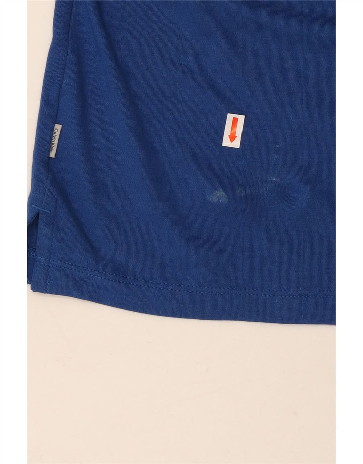 CALVIN KLEIN Herren Poloshirt Große blaue Baumwolle
