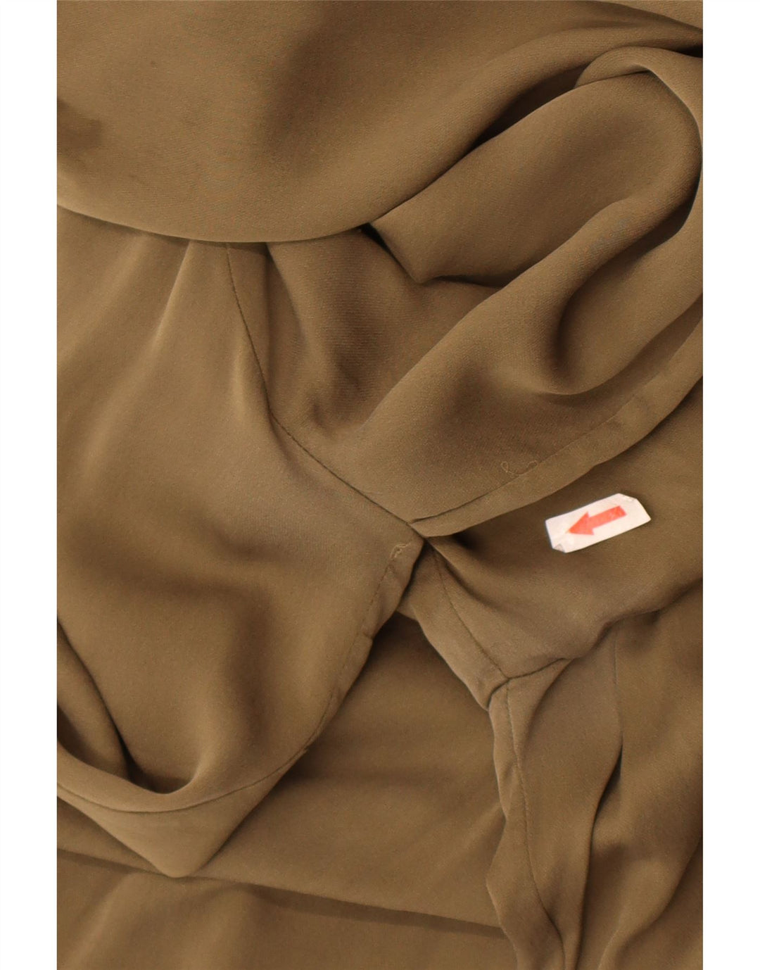 Michael Kors Langarm-Blusenoberteil für Damen, UK 16, Größe L, Khaki, Seide