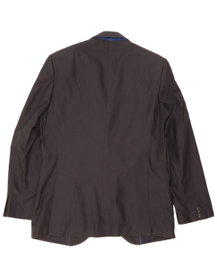ZARA Herren-Blazer mit 2 Knöpfen, EU 48, mittelmarineblaue Baumwolle
