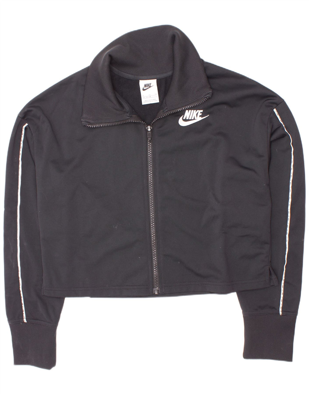 Nike Mädchen-Trainingsanzug-Top-Jacke, 13–14 Jahre, XL, schwarzes Polyester