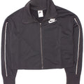 Nike Mädchen-Trainingsanzug-Top-Jacke, 13–14 Jahre, XL, schwarzes Polyester