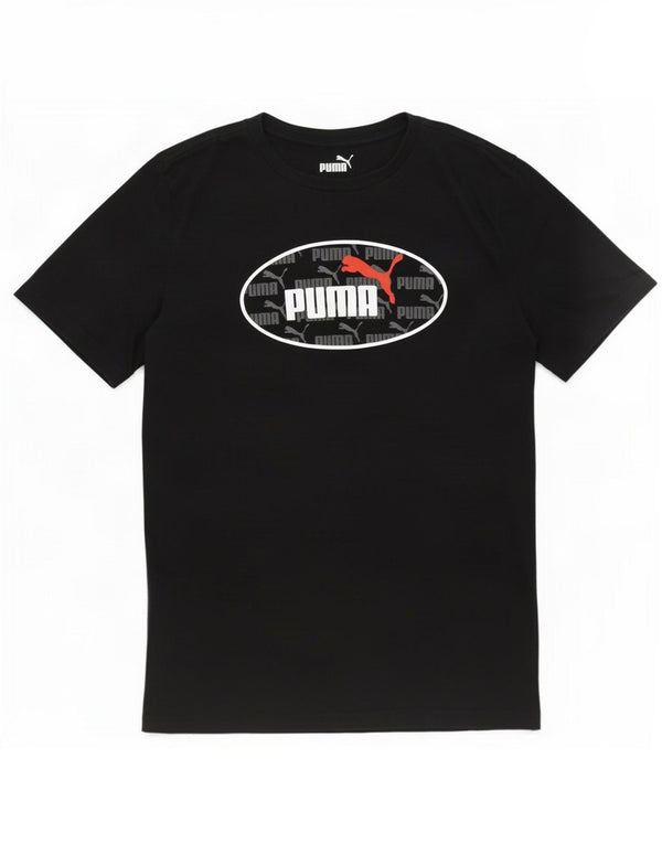 Puma Jungen T-Shirt mit Grafik, 12–13 Jahre, Größe L, Schwarz, Baumwolle
