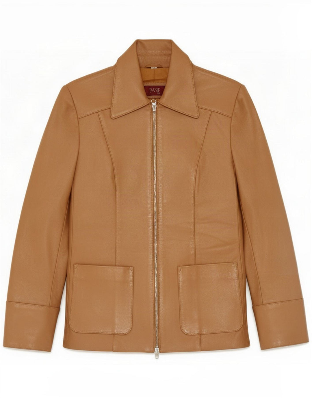 Basile Damen Lederjacke IT 42 Medium Beige