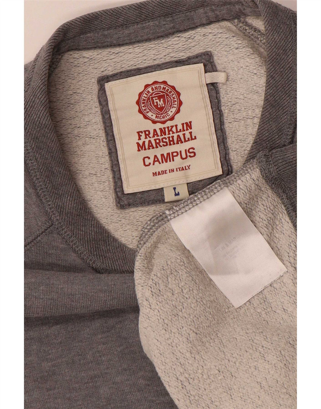 Franklin & Marshall Herren-Sweatshirt-Pullover, groß, grau gefleckt