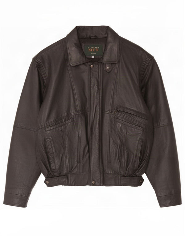 Lakeland Herren Lederjacke UK 40 Large Schwarz