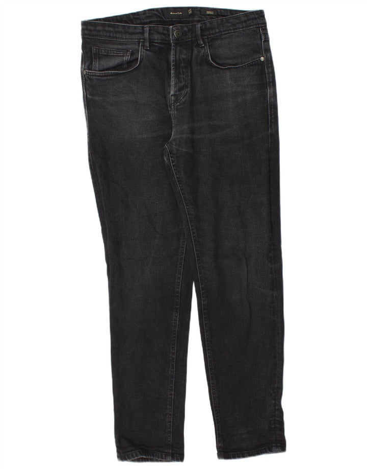 Massimo Dutti Herren Slim Jeans EU 40 Medium W31 L28 Schwarz