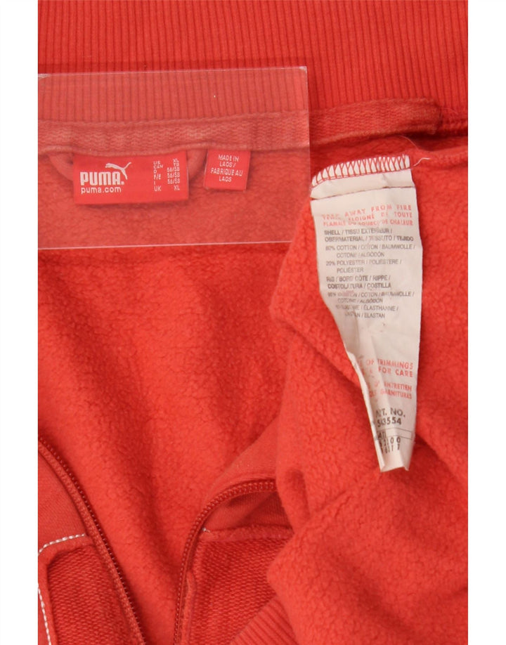 Puma Herren Graphic Trainingsanzug Top Jacke XL Orange Baumwolle