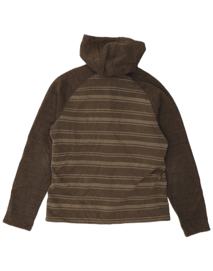 PATAGONIA Herren-Kapuzenpullover mit Reißverschluss, mittleres Khaki, gestreift, Polyester