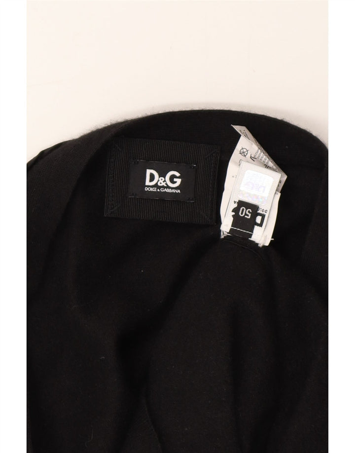 Dolce & Gabbana Damen Strickjacke IT 50 XL Schwarzer Kaschmir