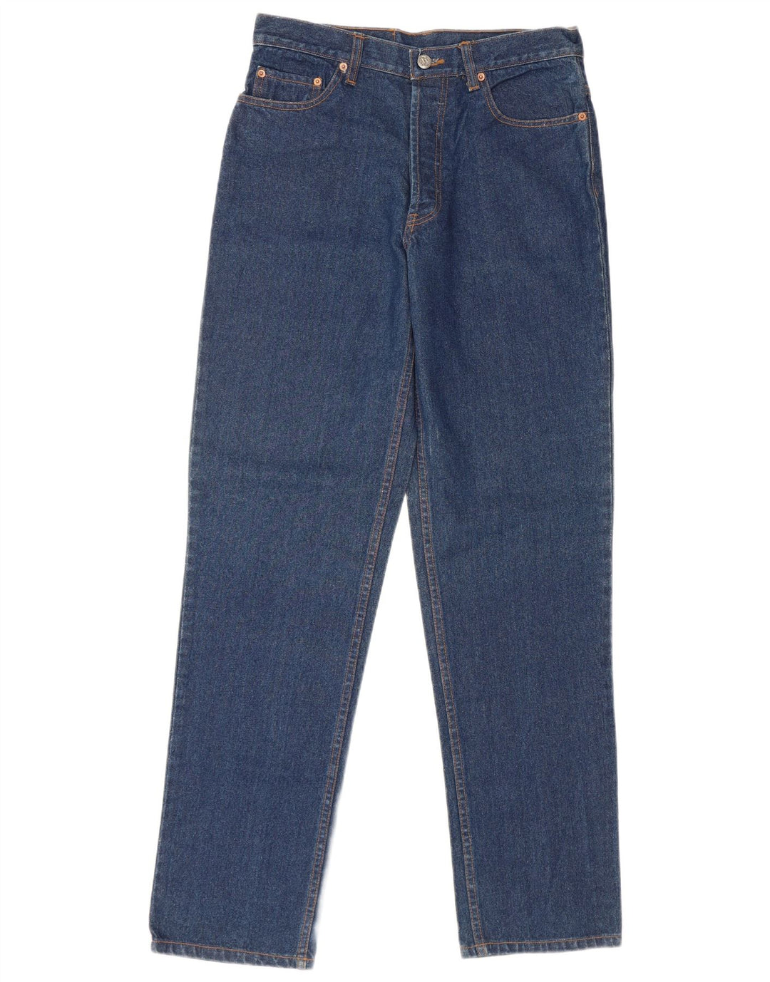 VINTAGE Womens Tapered Jeans W32 L30 Blue Polyester