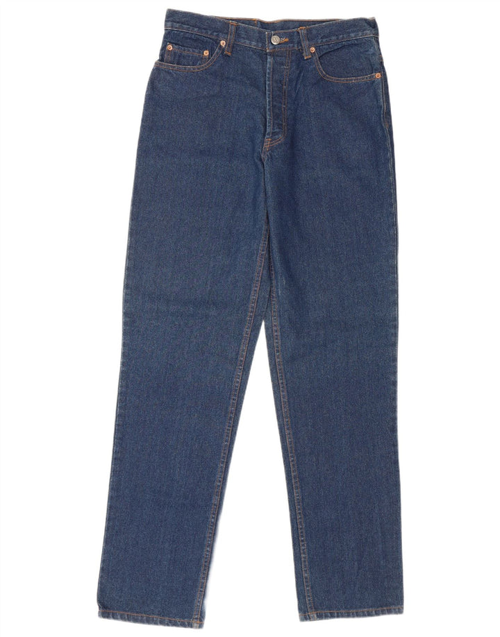 VINTAGE Womens Tapered Jeans W32 L30 Blue Polyester