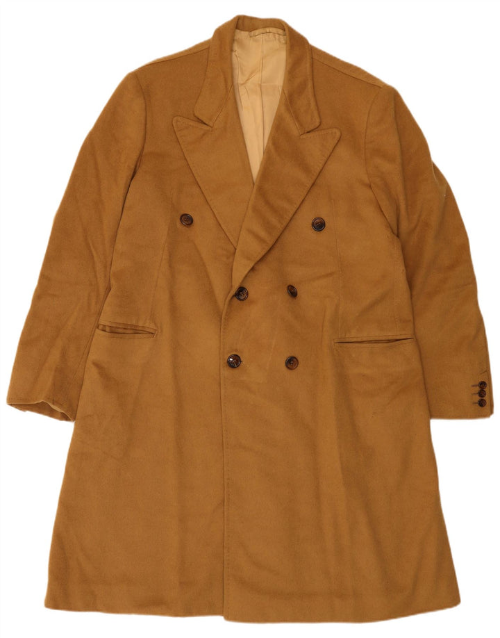 Vintage Herren Zweireiher Mantel UK 36 Small Beige