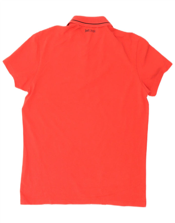 Just Cavalli Herren-Poloshirt, groß, rote Baumwolle