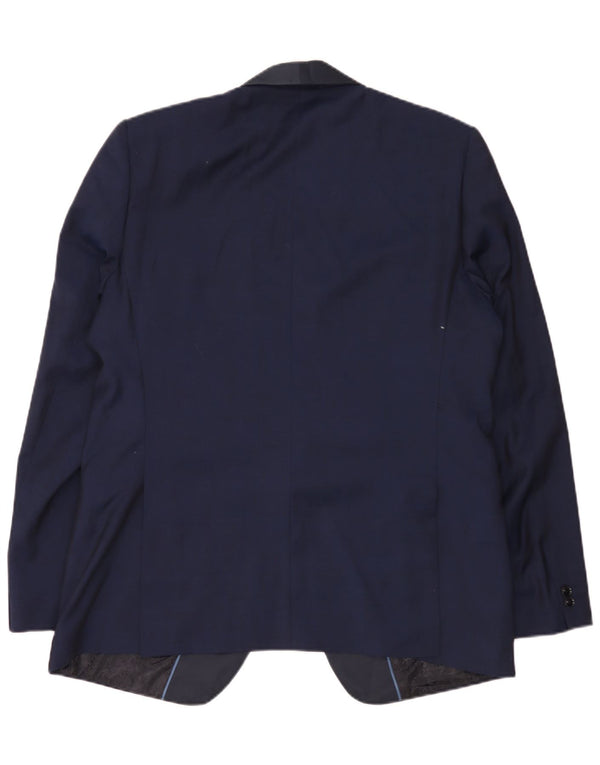 Marks & Spencer Herren-Blazer, lang, schmal geschnitten, UK 44, XL, Marineblau