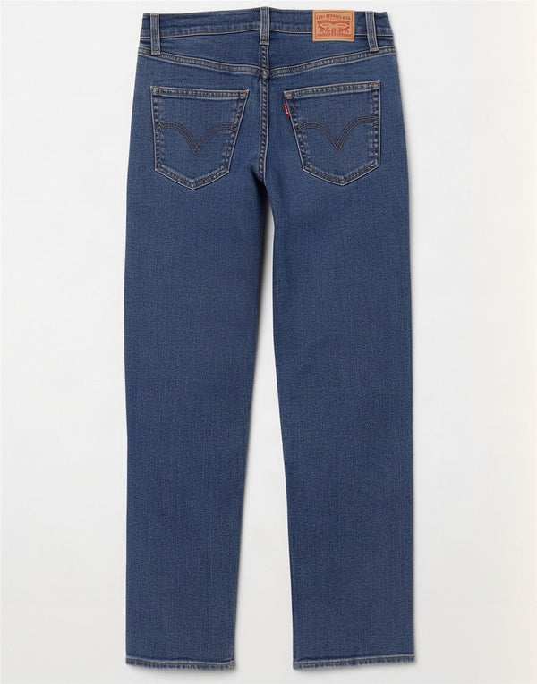 Levi's Damen Ribcage Straight Jeans W27 L29 Blaue Baumwolle