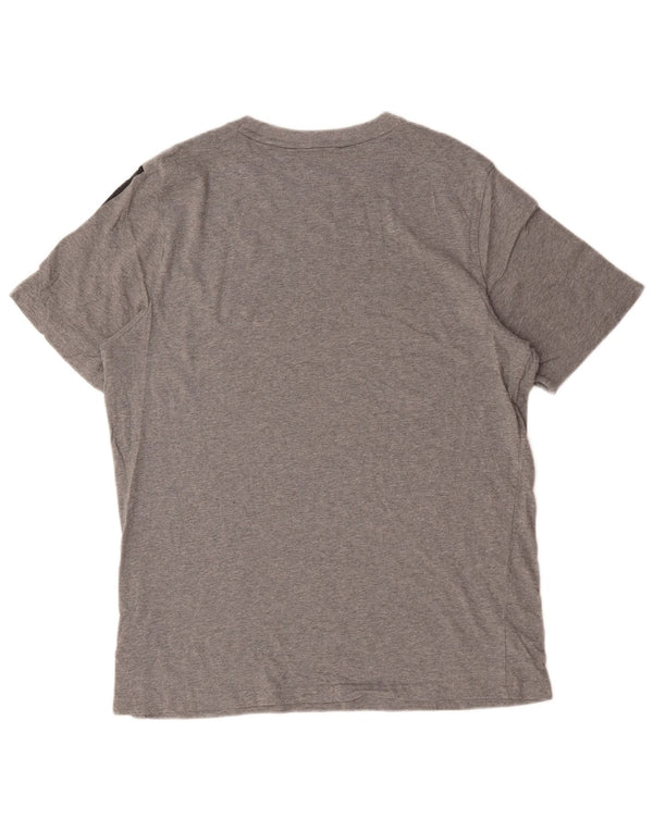 Puma Herren-T-Shirt mit Grafik, groß, aus grauer Baumwolle