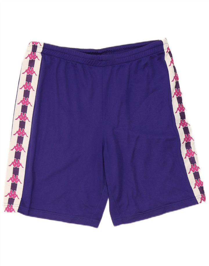 Kappa Herren Grafik-Sportshorts, groß, lila, Farbblock-Polyester