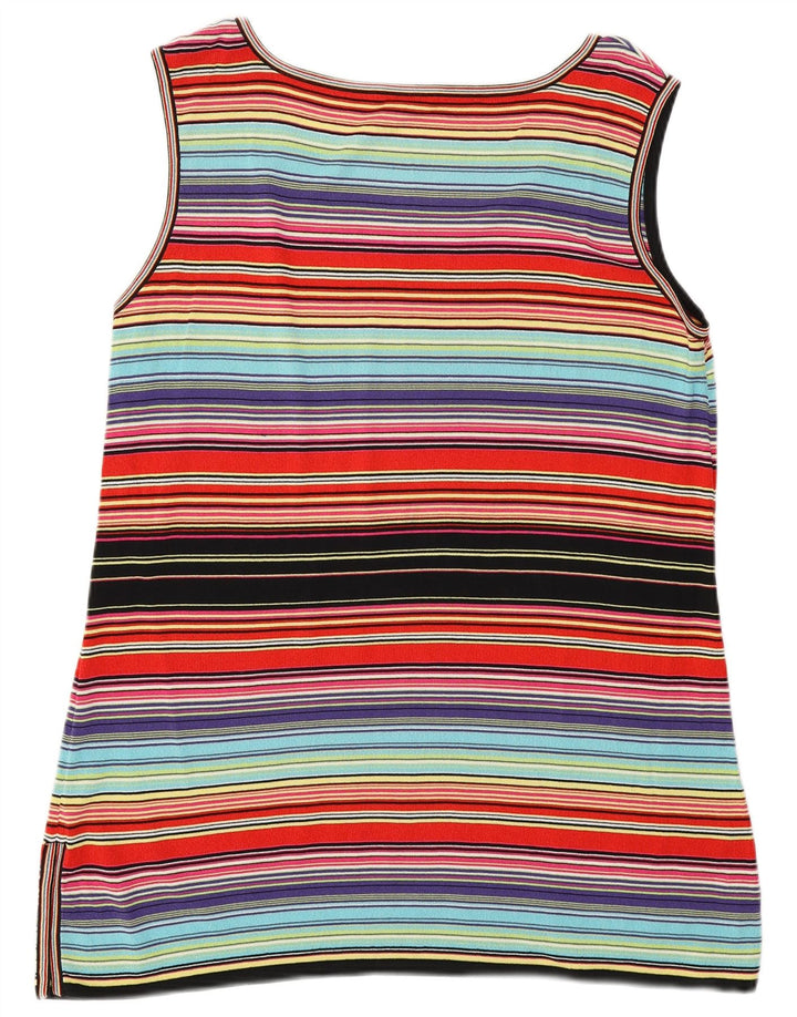 ESCADA Womens Vest Top UK 16 Large Multicoloured Striped