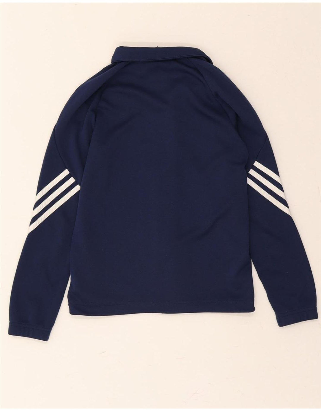 ADIDAS Boys Climalite Tracksuit Top Jacket 9-10 Years Navy Blue Polyester Vintage Adidas and Second-Hand Adidas from Messina Hembry 