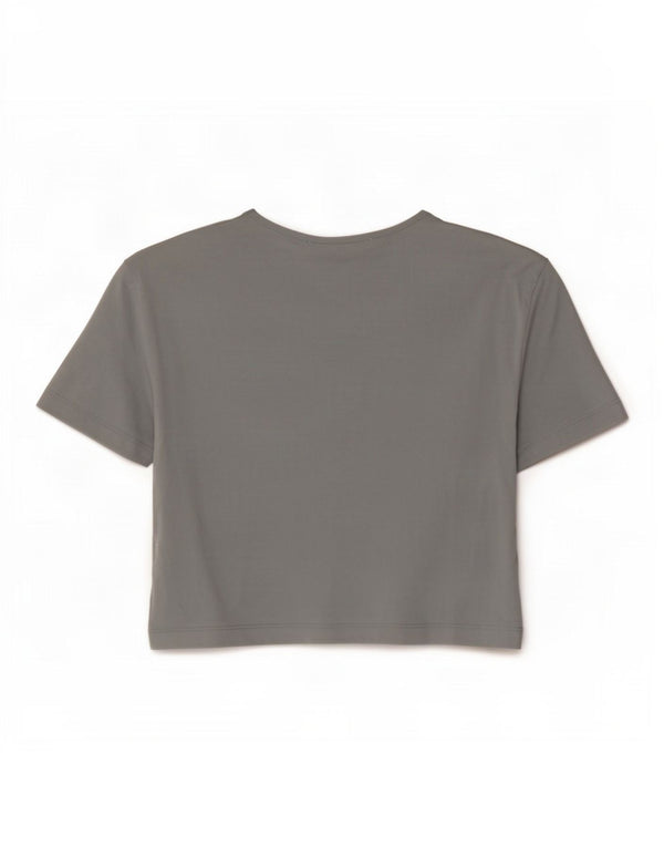 Zara Damen Crop T-Shirt Top UK 8 Small Grau