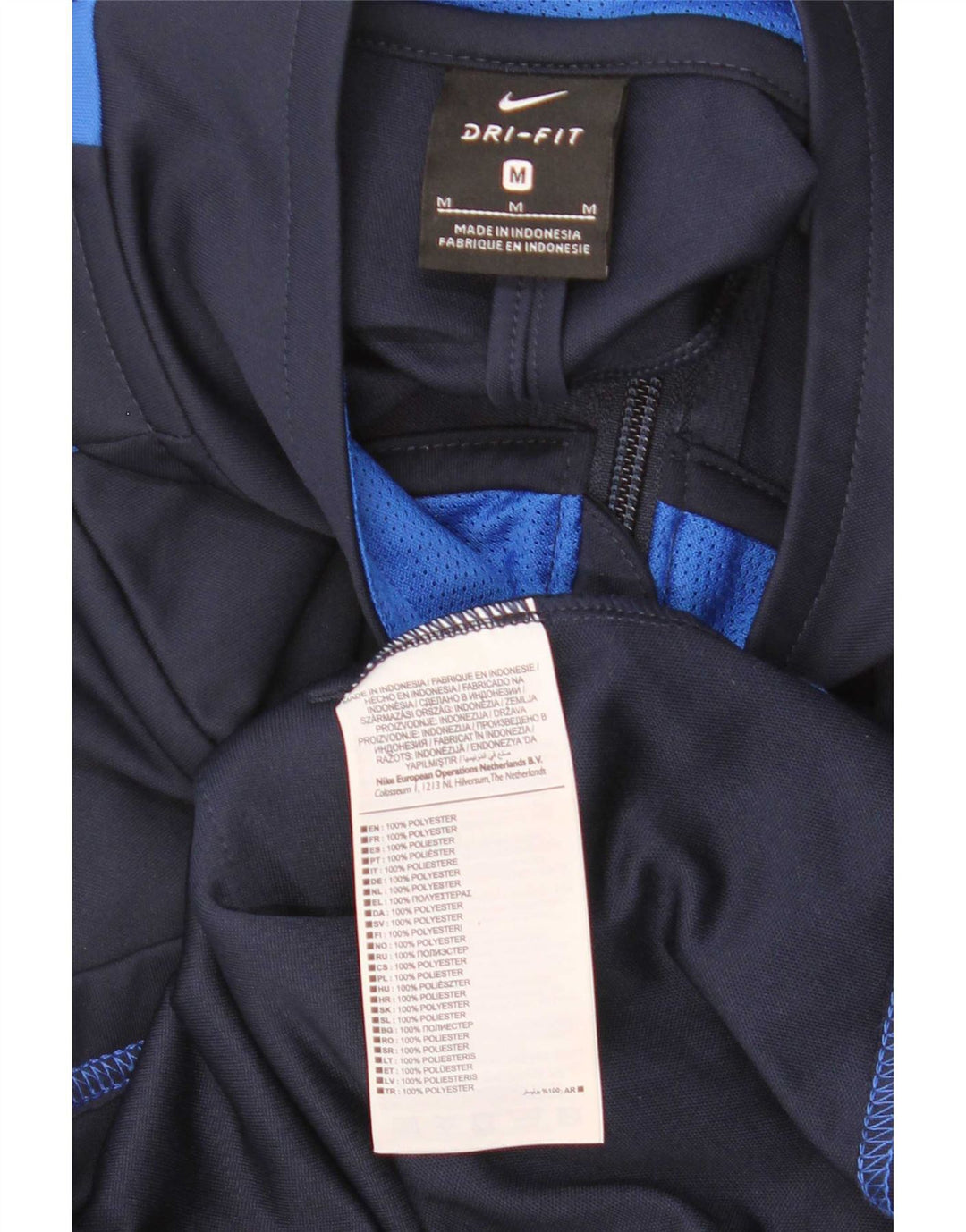 Nike Herren-Trainingsanzug mit Dri-Fit-Grafik, mittelgroß, Marineblau, Farbblock